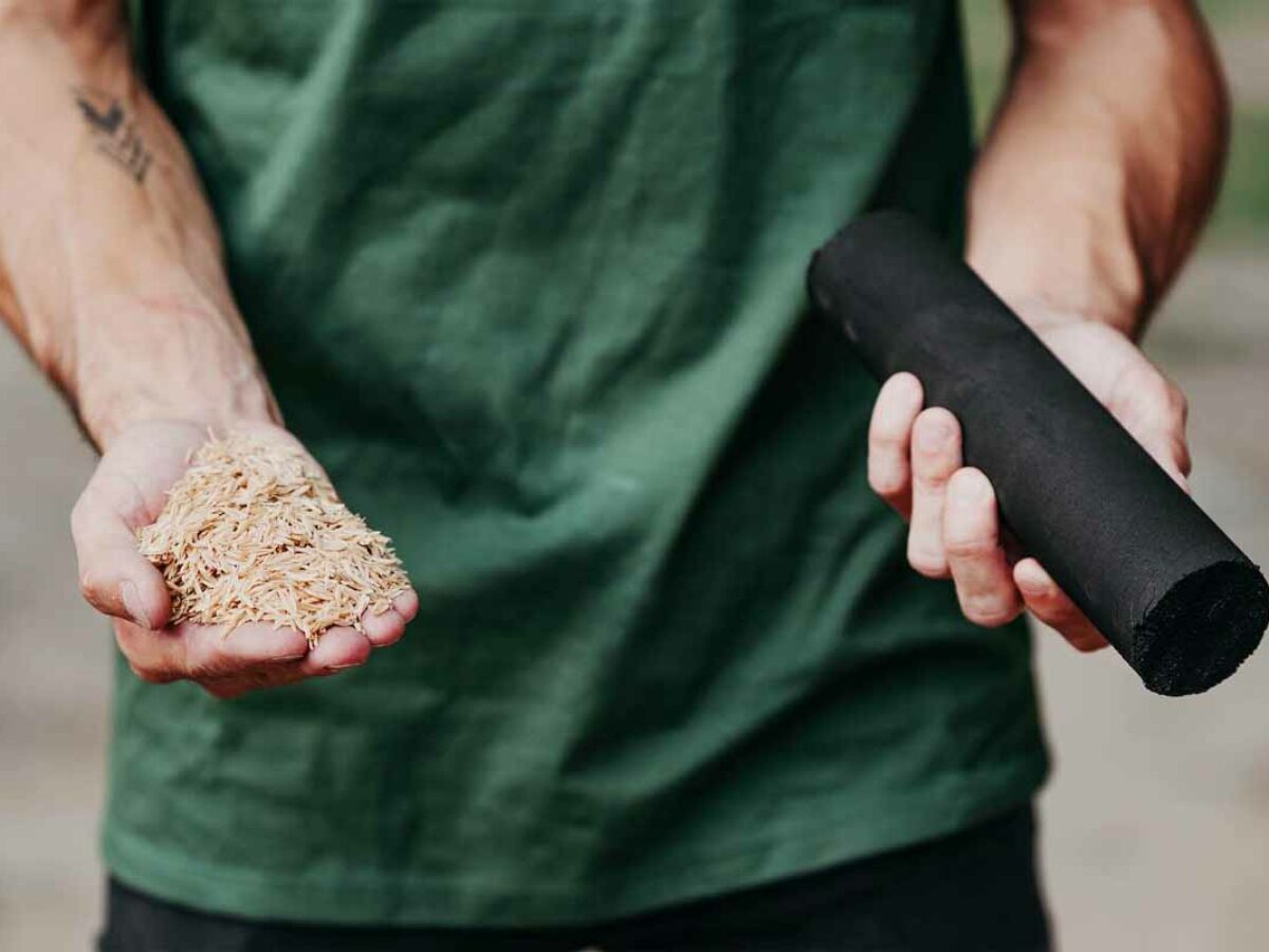 Un « charbon » écologique fabriqué à partir de déchets de riz développée par BrasUp
